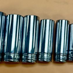 Snap On 3/8 deep socket set 12 point