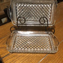 Vintage cranberry/relish dishes