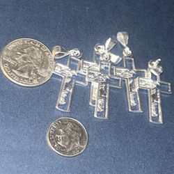 .925 Silver Cross with Jesus Top seller