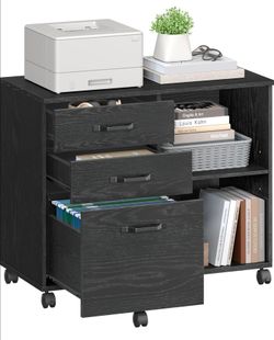 3-Drawer Lateral File Cabinet, Home Office Printer Stand