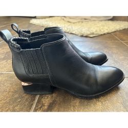 Alexander Wang Black Leather Short Booties 