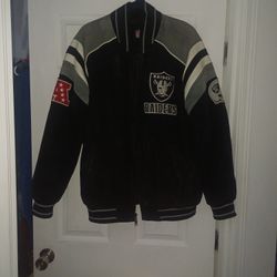Raiders Leather NFL Jacket Large