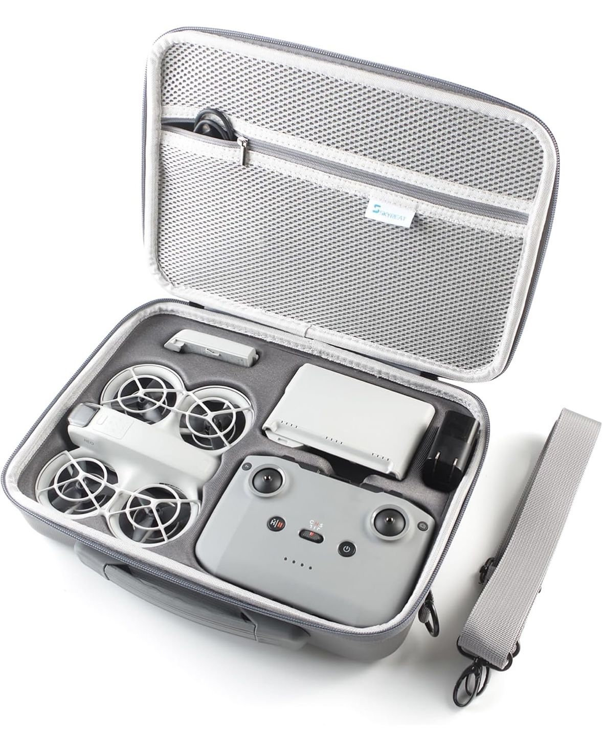 Skyreat Neo Case, Portable PU Leather Storage Neo Shoulder Bag for DJI Neo Fly More Combo Drone and RC-N3 Remote Controller Accessories