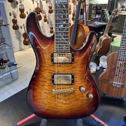 Used Schecter Diamond Series C-1 Classic Antique Amber Guitar