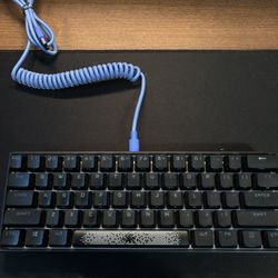 New Blue Coiled USB-C Mechanical Keyboard Cable