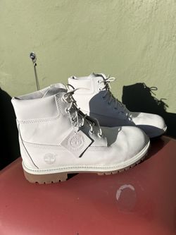 All White Timberland size 7y