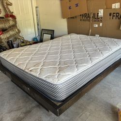 Queen Size Bed W/ Nice Wood Frame