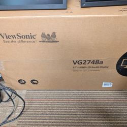 2 ViewSonic 27" Monitors 