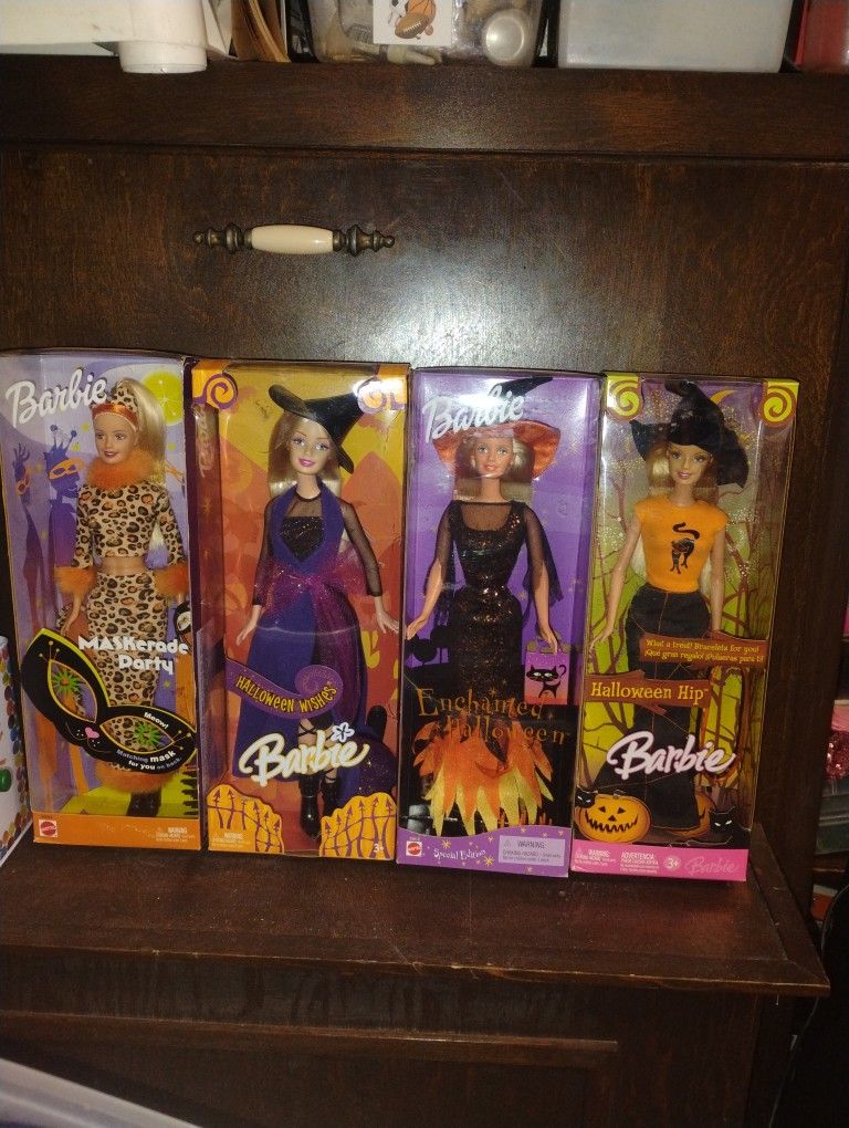 Halloween Barbies New In Boxes