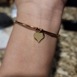 Bangle With Heart Stainless Steel