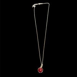 Sterling Silver Ruby Pendant Necklace New