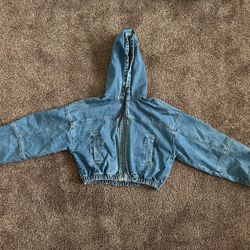 Urban Outfitters Cropped Jean Denim Jacket
