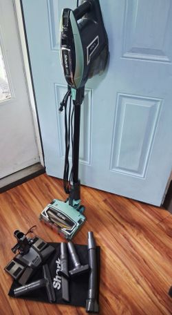 Shark APEX DuoClean with Zero-M No Hair Wrap (ZS362) Stick Vacuum, Forest Mist Blue