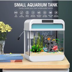 Fish Tank Aquarium 2.2 Gallon Fish Bowl 