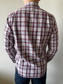 Banana Republic Men’s Luxe Flannel Slim Fit Plaid Shirt Size S