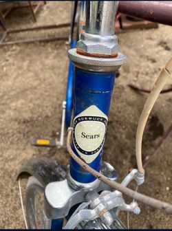 1960 bike from sears all together needs TLC needs tires, etc. good project for someone who loves antique bikes here you go…