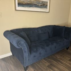 Navy Blue Couch and Loveseat