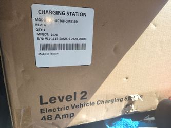 LEVEL 2 ELECTRIC VEHICLE CHARGING STATION 48 AMP model # W1-  UC168-OMK1ER brand new asking   $300.00