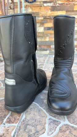 Alpinestars Black Leather Motorcycle Boots