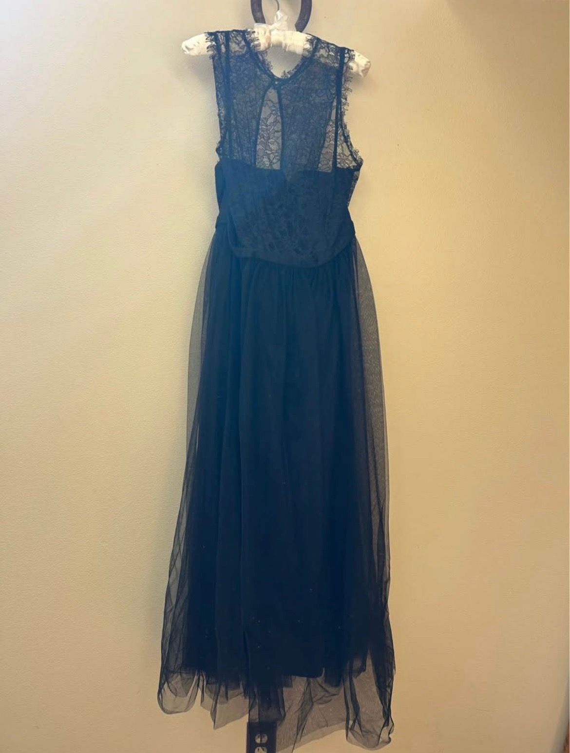 Black tulle/lace wedding dress