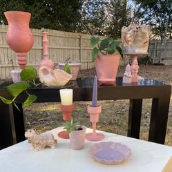 Faux Pottery Neautral Home Decor 