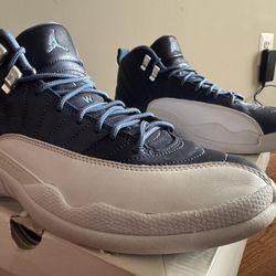 2020 Nike Air Jordan 12 Retro Indigo Size 9 Men XII 130690-404 Blue White USED
