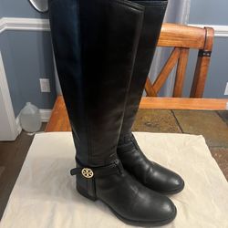 Tory Burch Black Leather Boots