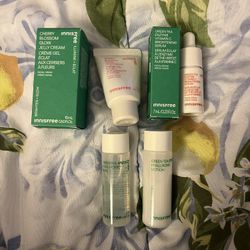 Innisfree Green Tea/Cherry Blossom Glow Jelly Cream Lotion Serum Skincare Set
