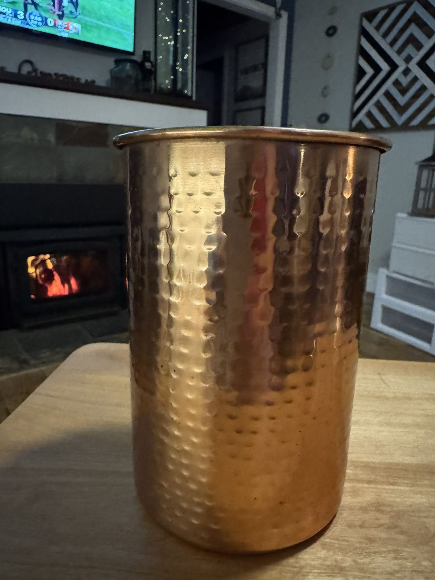 Copper Coated Kitchen Utensil Holder 7-Inch Tool Caddy