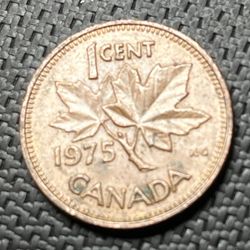 1975 Canadian Penny Coin 