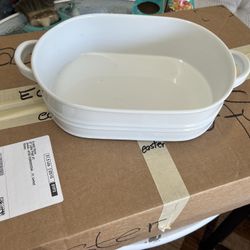 White Ceramic Baking Dish