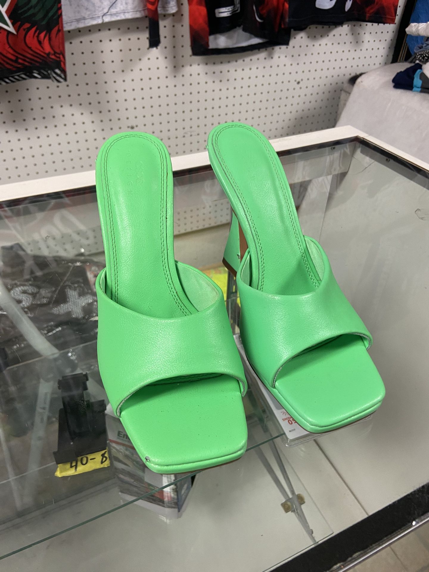 Green Heels Size 8.5