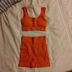 Textured Warm Up Shorts And Tank