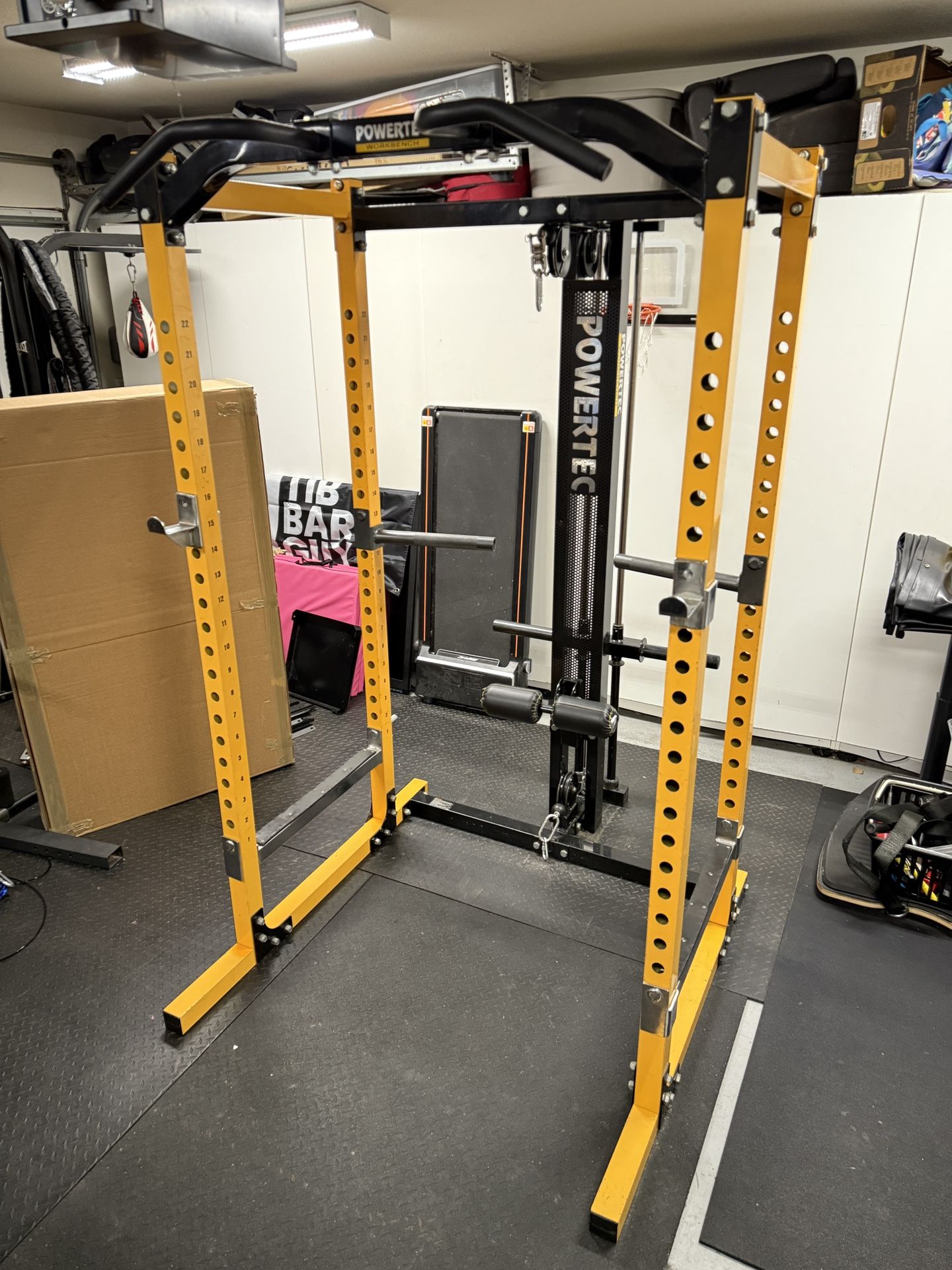 Powertec Workbench Power Rack + Lat / Low Row Add-On