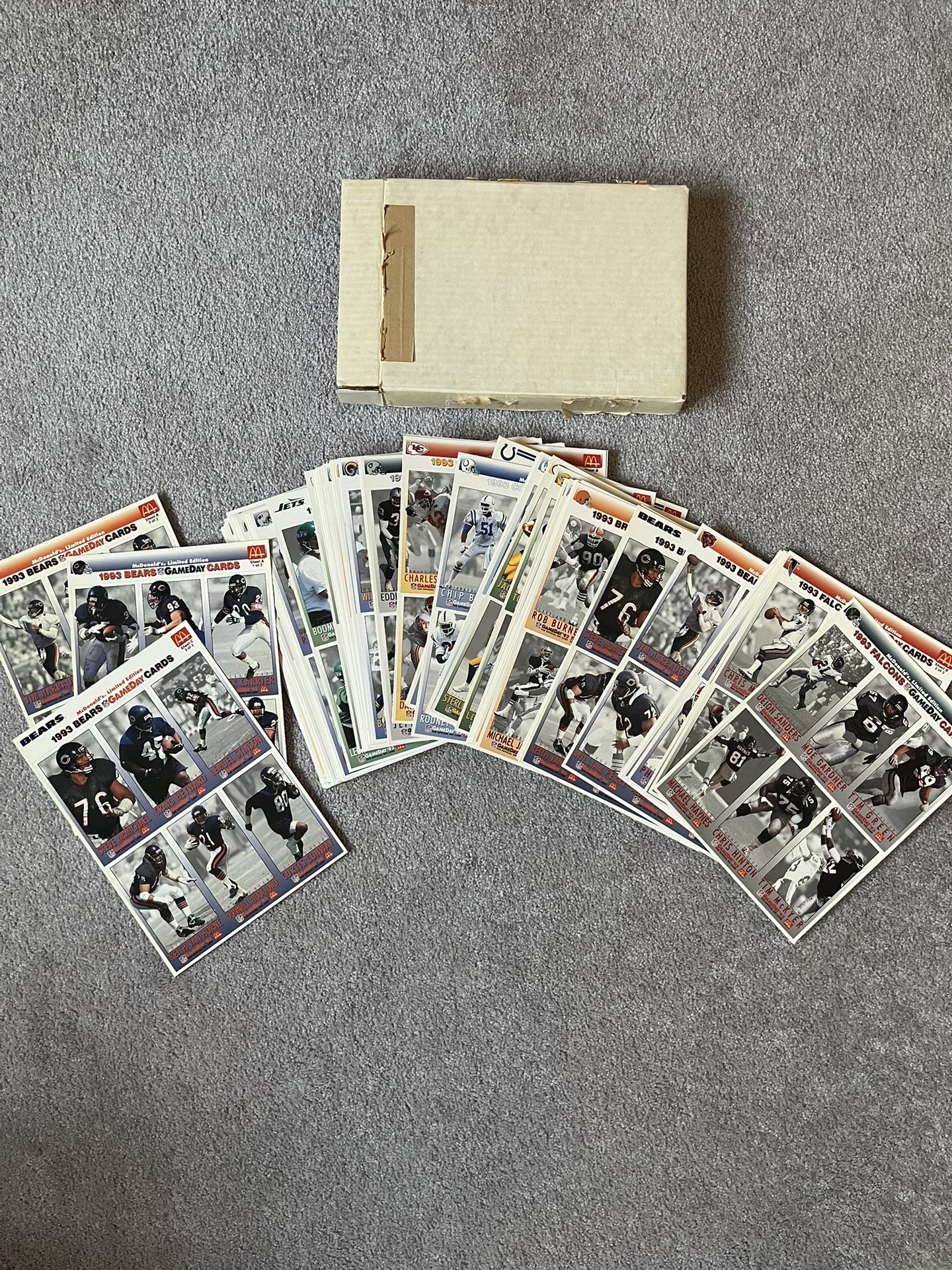 MCDONALDS LIMITED EDITION GAME DAY CARDS 1993 COMPLETE SET OF 87 CARDS FOOTBALL