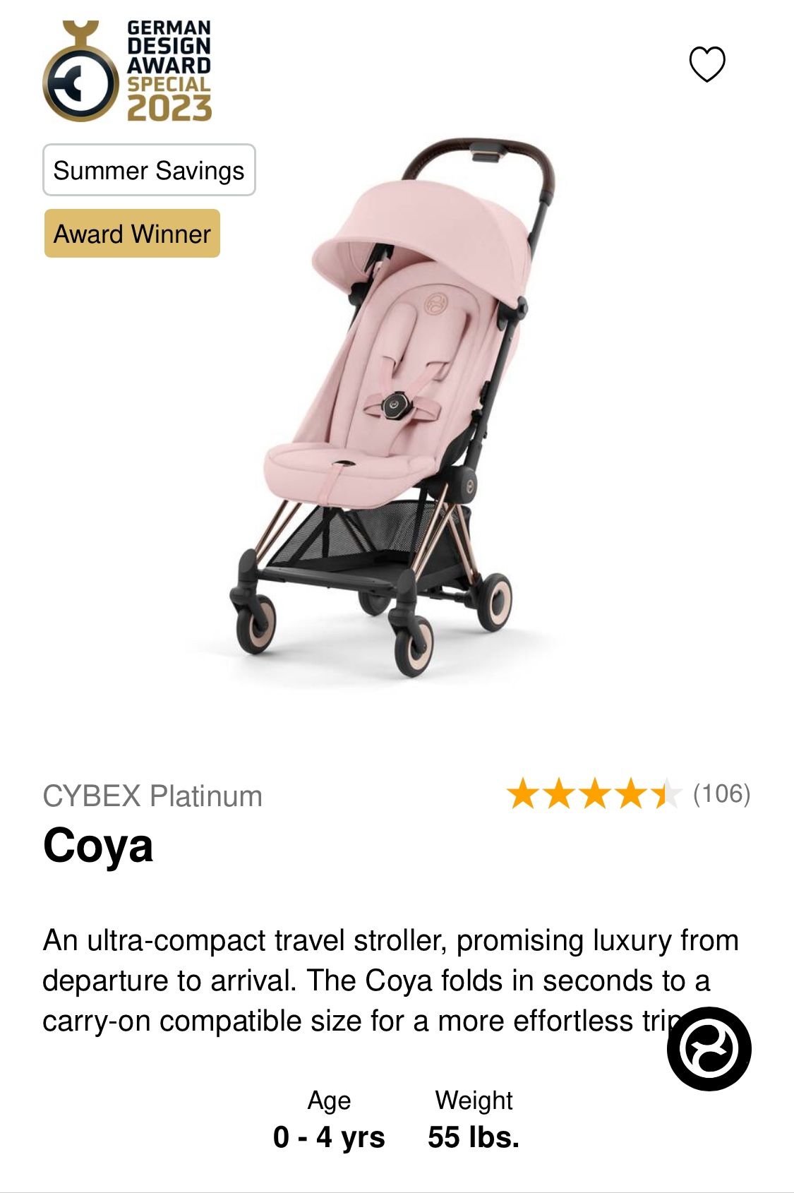 Cybex Coya Pink