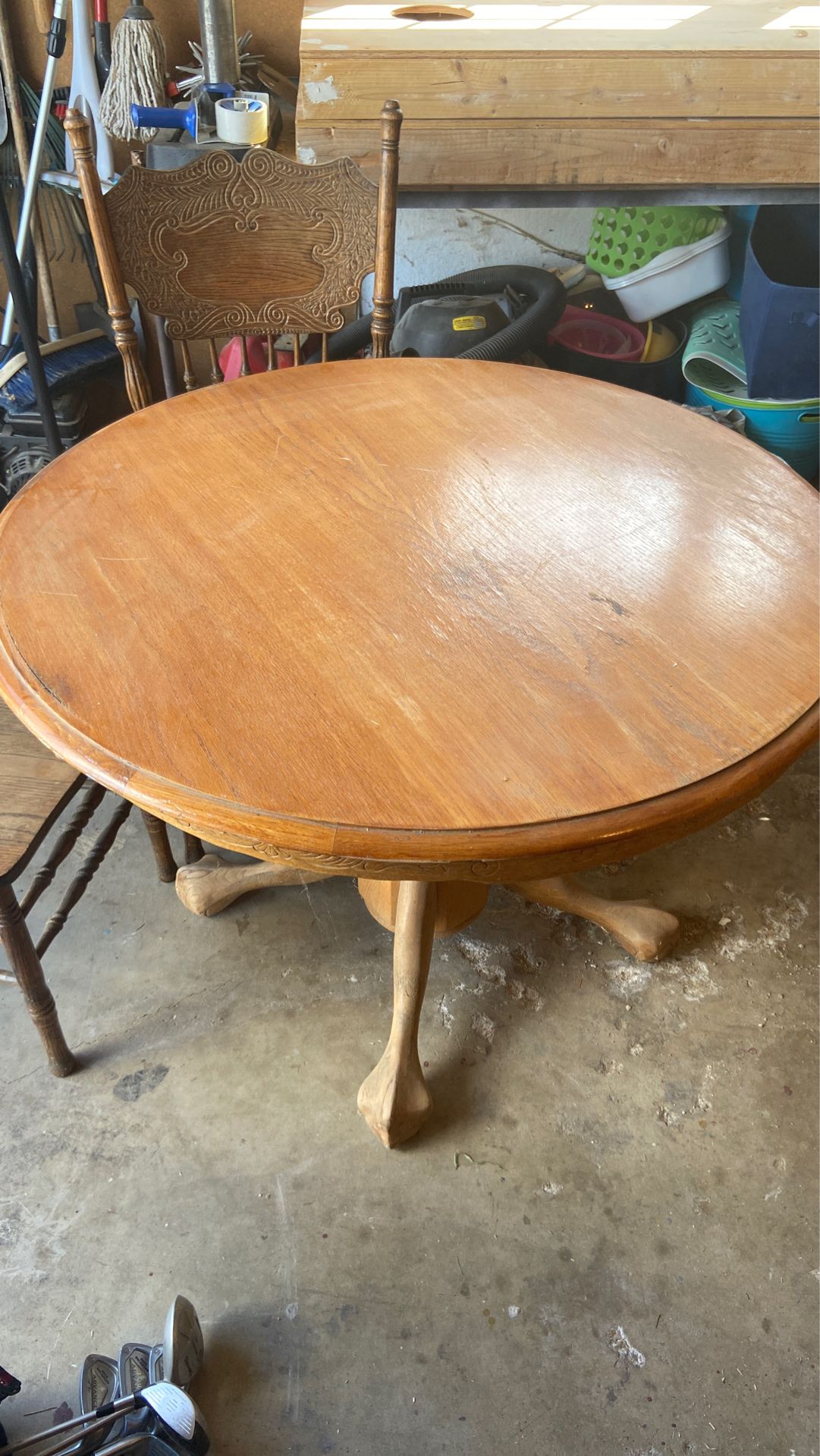 Table and two chairs