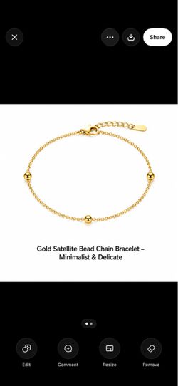 Gold Satellite Bead Chain Bracelet