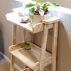 🌱3 Tier Solid Wood Shelves ::: 37"H X 20"W X 7"D ::: Distressed White 