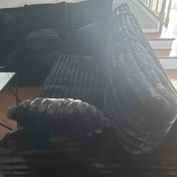 Corduroy black sectional