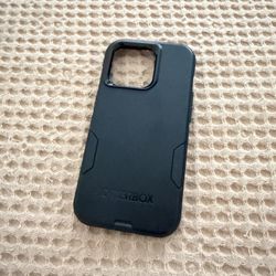 Otterbox iPhone 14 Pro Case (Black) (Commuter Series) + Screen Protector