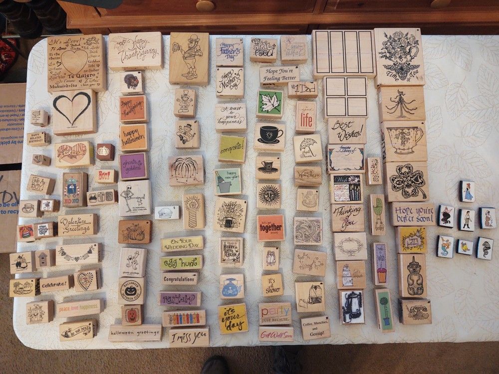 Rubber Stamp Lot Of 105 for Arts & Crafts ....$35