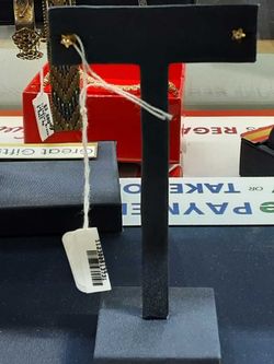 Double Stud Earrings Yellow Gold 10k (.417) 0.7 grams