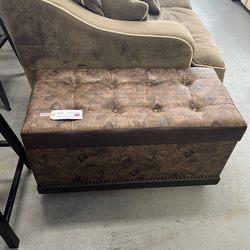 Paisley Brown Storage Ottoman Trunk (in Store)