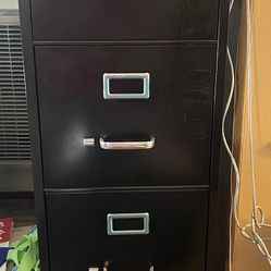 Black File Cabinet 