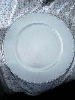 Gray Silver Ornamental Plates