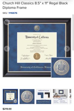 UCR Diploma Frame