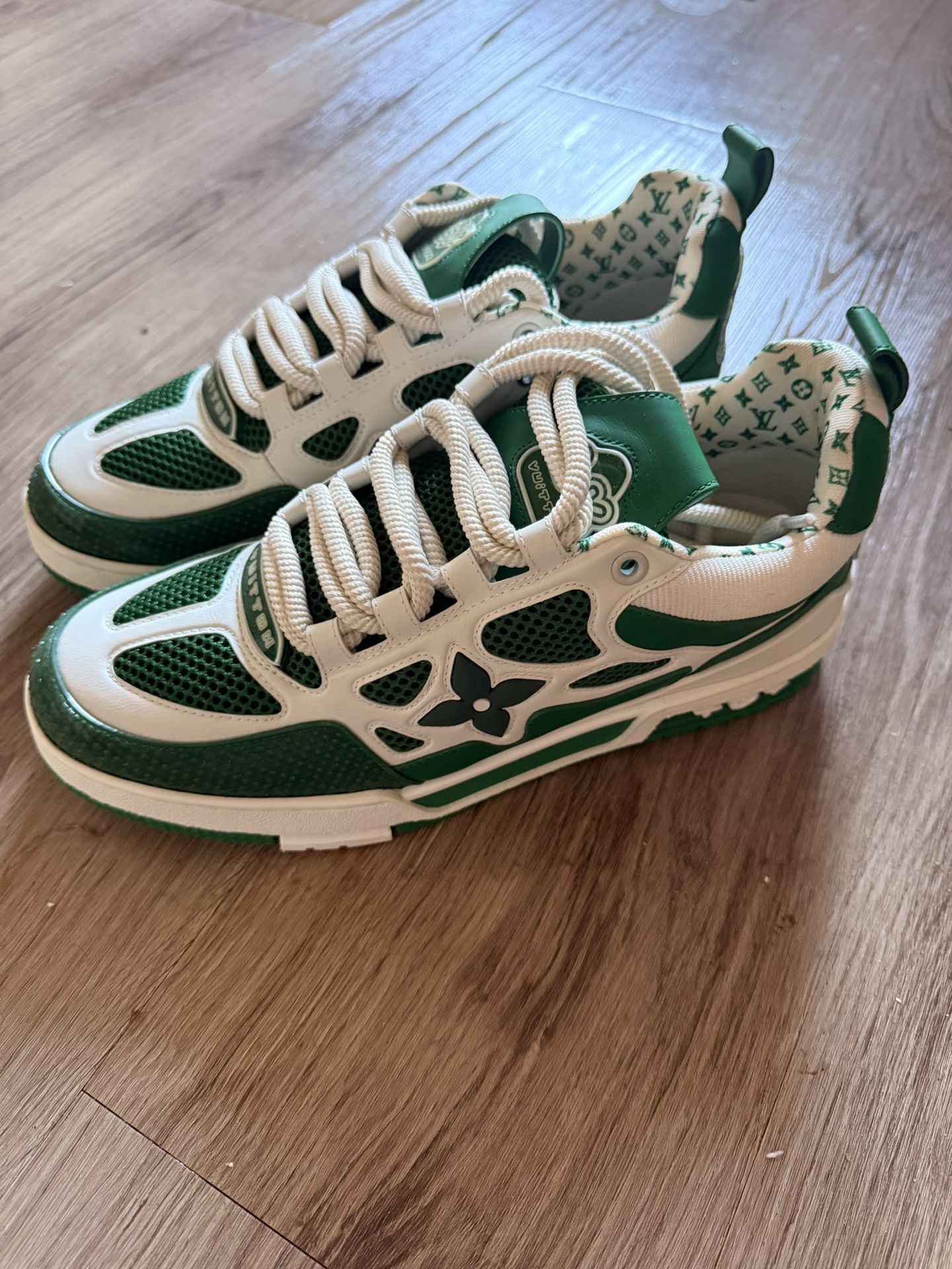 Louis Vuitton LV Skate Leather Green Low Top Sneakers