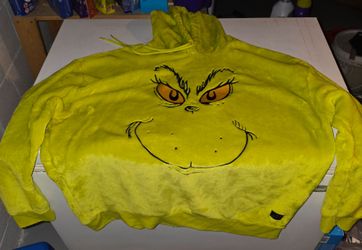 2x Size christmas grinch soft fleece hoodie FIRM $$ womans clean smoke free home