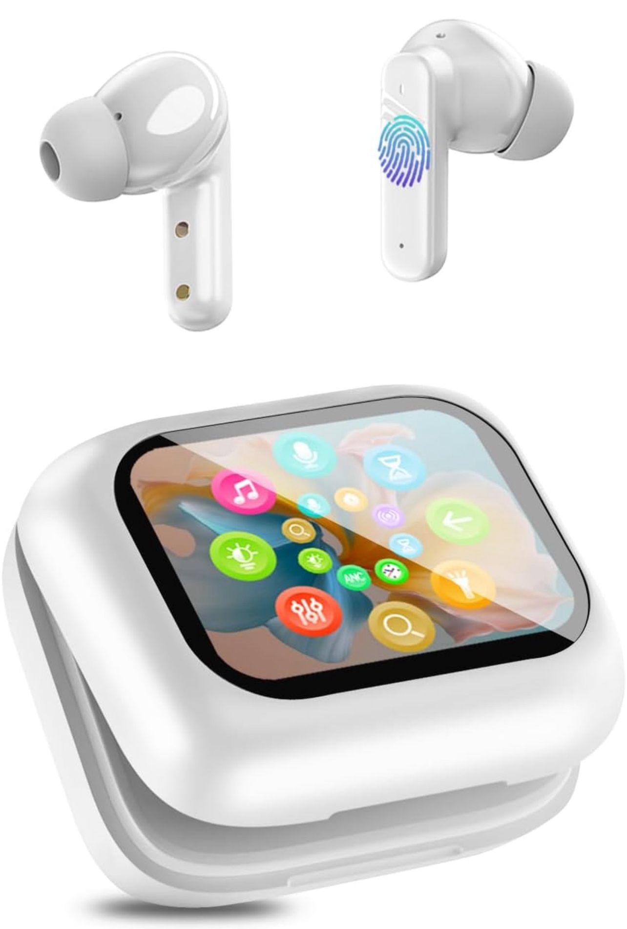 AI Translation Earbuds Real Time - 5 in 1 Translator Earbuds with ANC ENC Noise Cancelling, Supporting 144 Languages & Accents, Ideal Translation Head